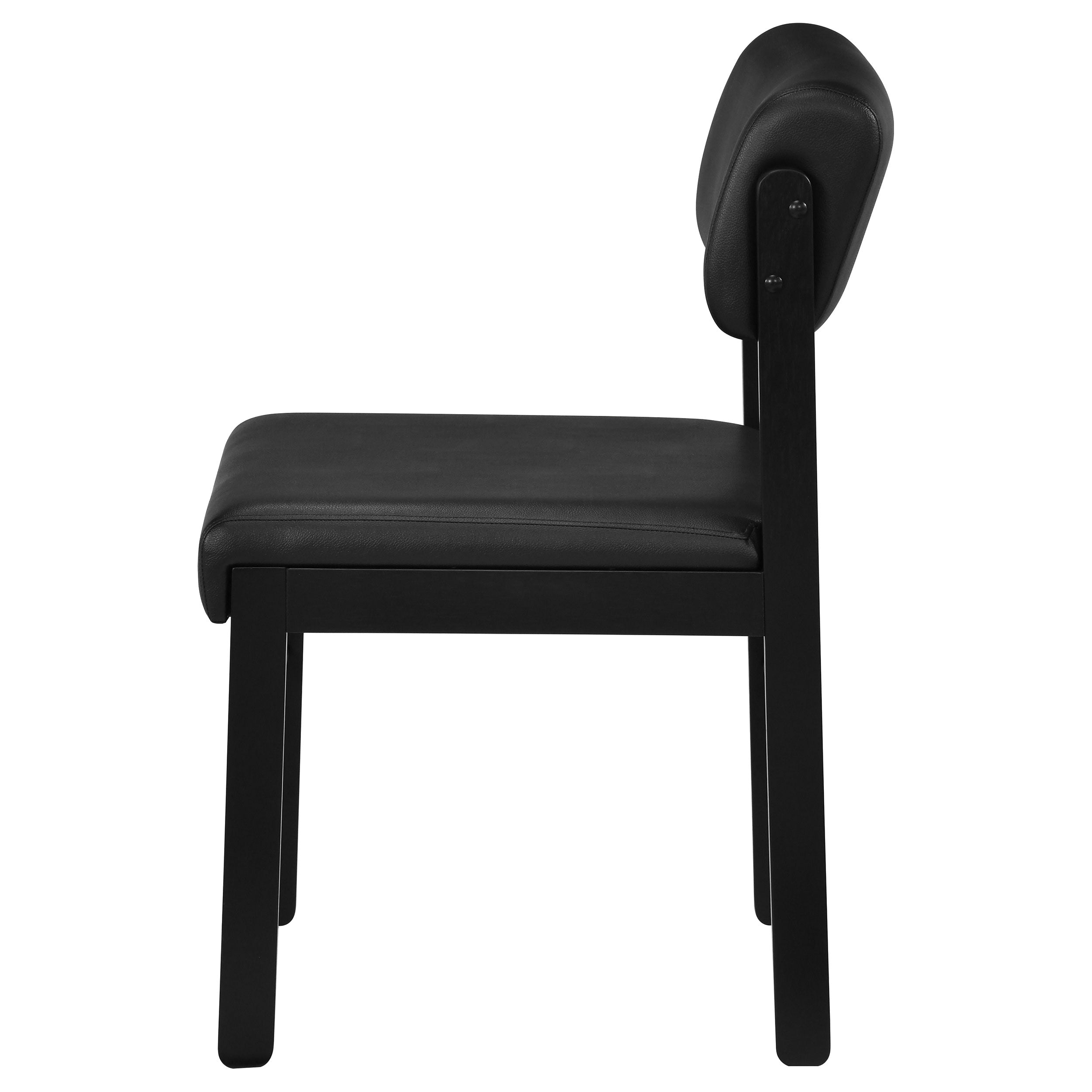 Kehoe Upholstered Dining Side Chair Black (set Of 2)