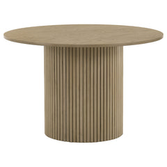 Hamlyn 5-piece Round Wood Dining Set Cream And Natural Oak