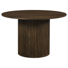 Hamlyn 5-piece Round Wood Dining Set Grey And Walnut