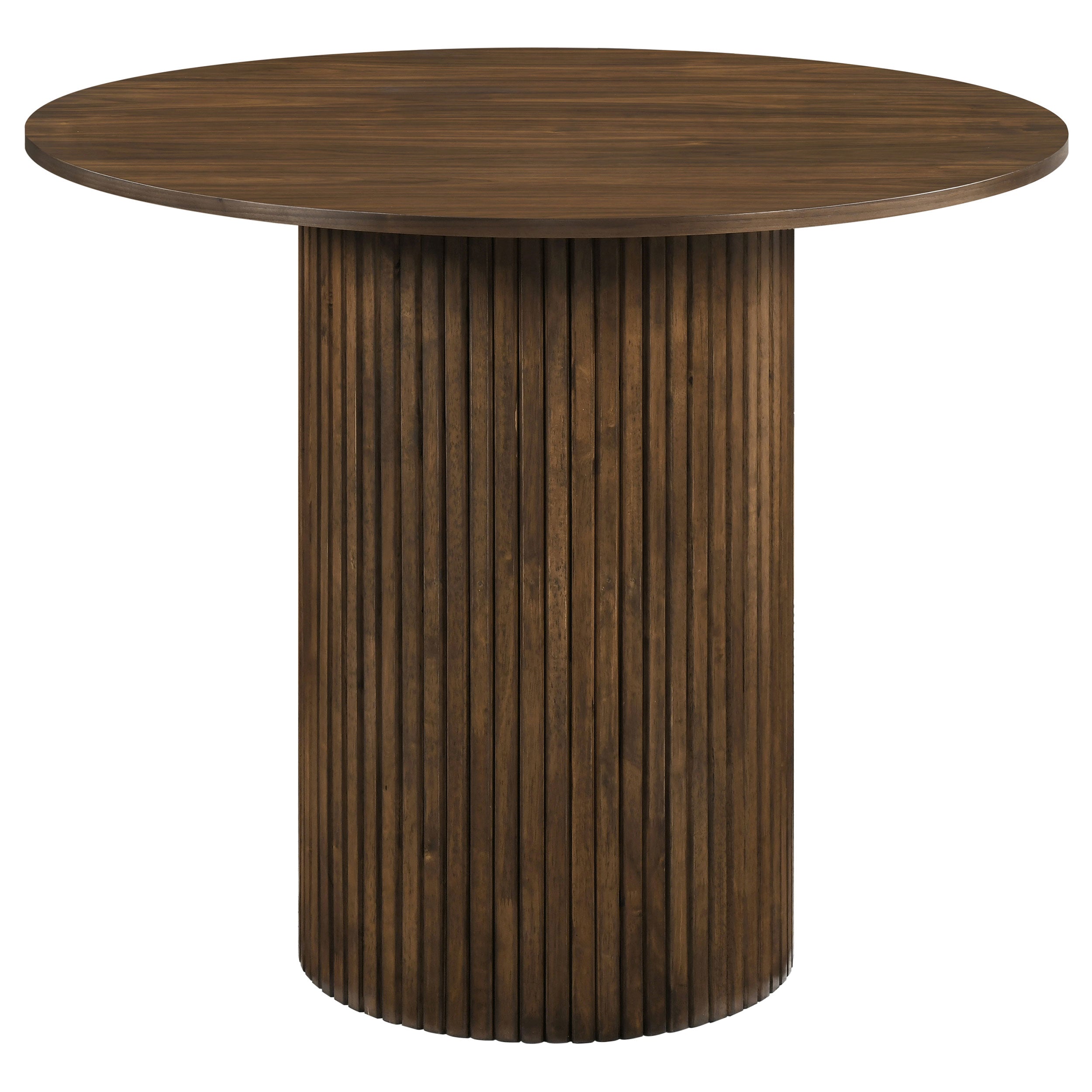 Hamlyn 5-piece Round Wood Counter Height Dining Set Cream And Walnut