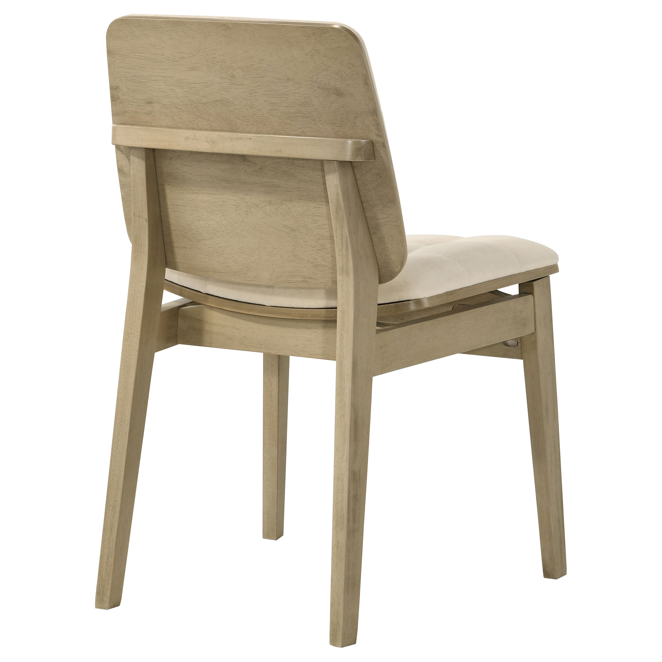 Redbridge Velvet Upholstered Side Chair Cream And Natural Oak (set Of 2)