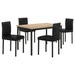 Garza 5-piece Rectangular Dining Table Greige Oak