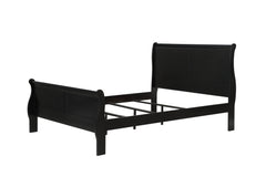Louis Philip Black Queen Sleigh Bed - MyWaynesHome #