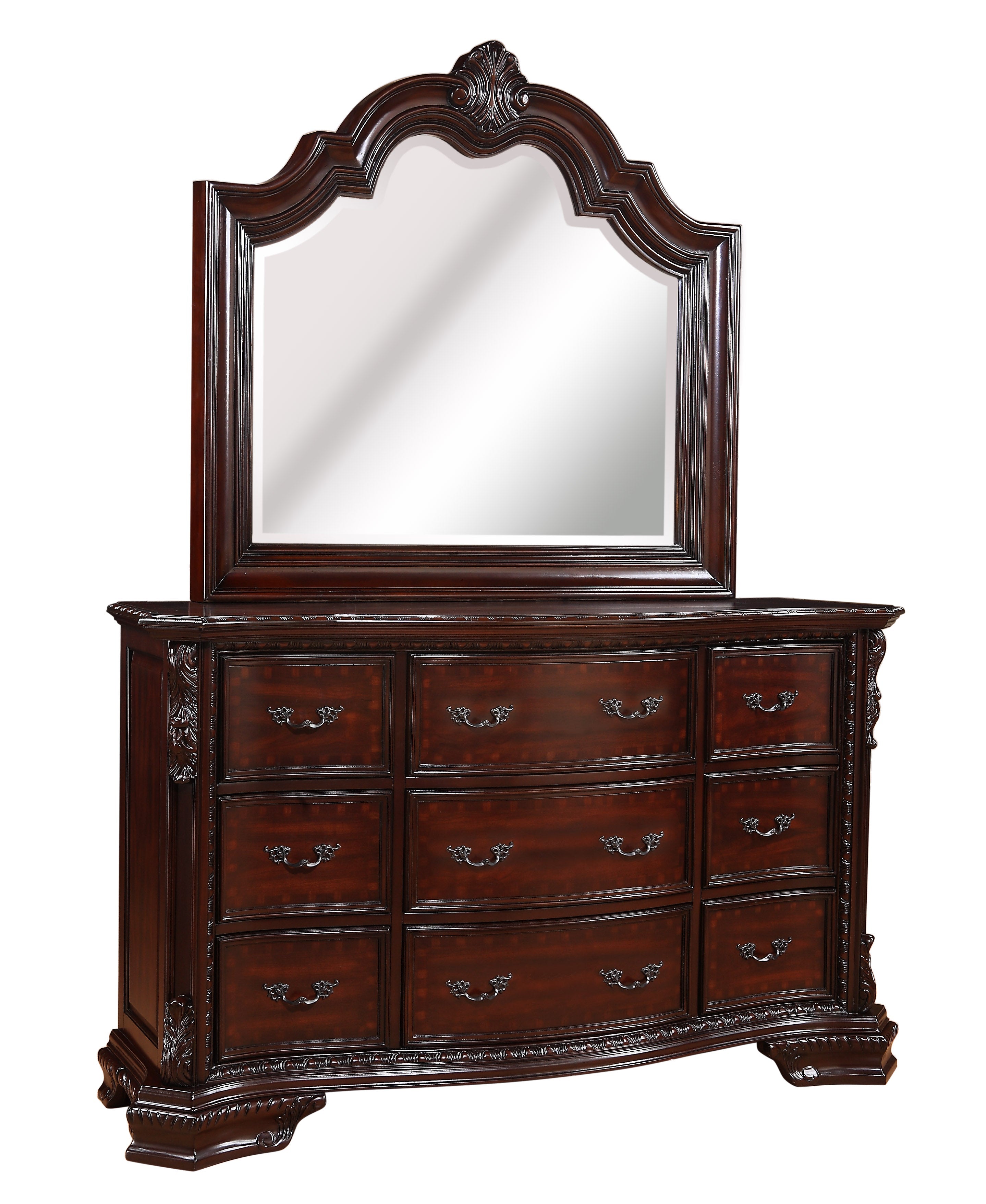 Sheffield Rich Brown Upholstered Panel Bedroom Set - MyWaynesHome #