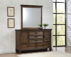 Franco 52-drawer Dresser With Mirror Burnished Oak - MyWaynesHome #