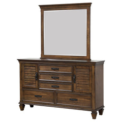 Franco 52-drawer Dresser With Mirror Burnished Oak - MyWaynesHome #
