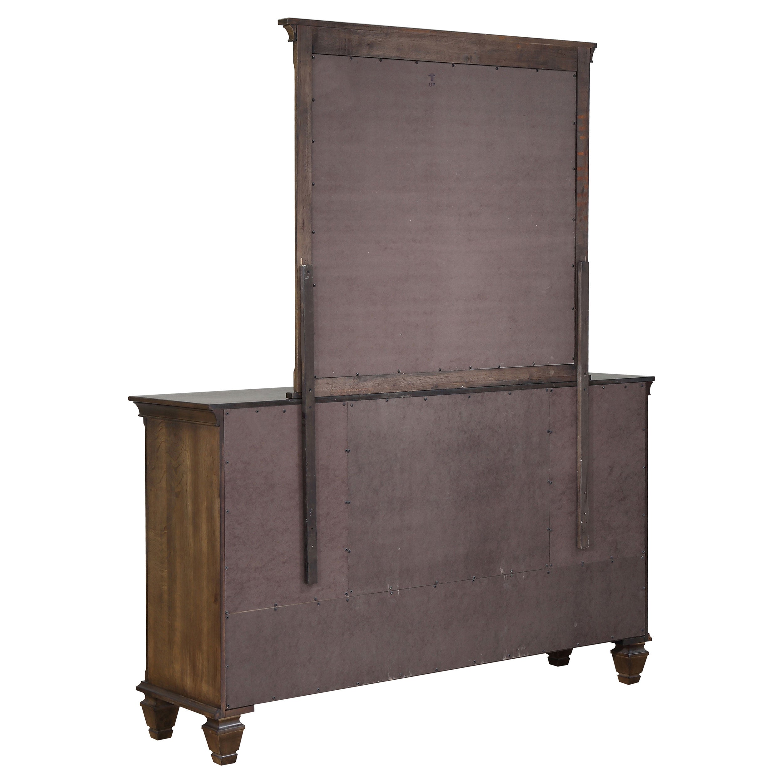 Franco 52-drawer Dresser With Mirror Burnished Oak - MyWaynesHome #