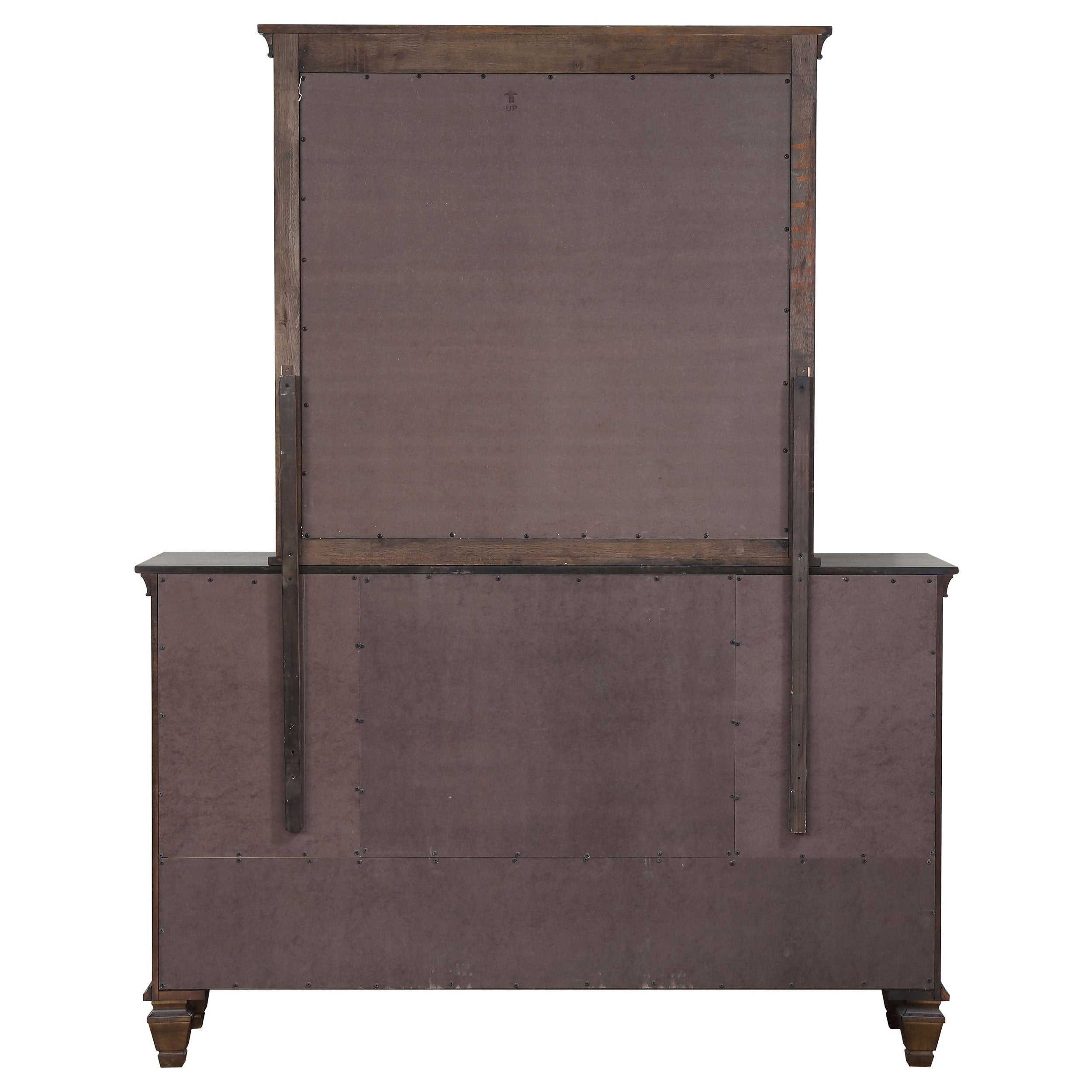 Franco 52-drawer Dresser With Mirror Burnished Oak - MyWaynesHome #