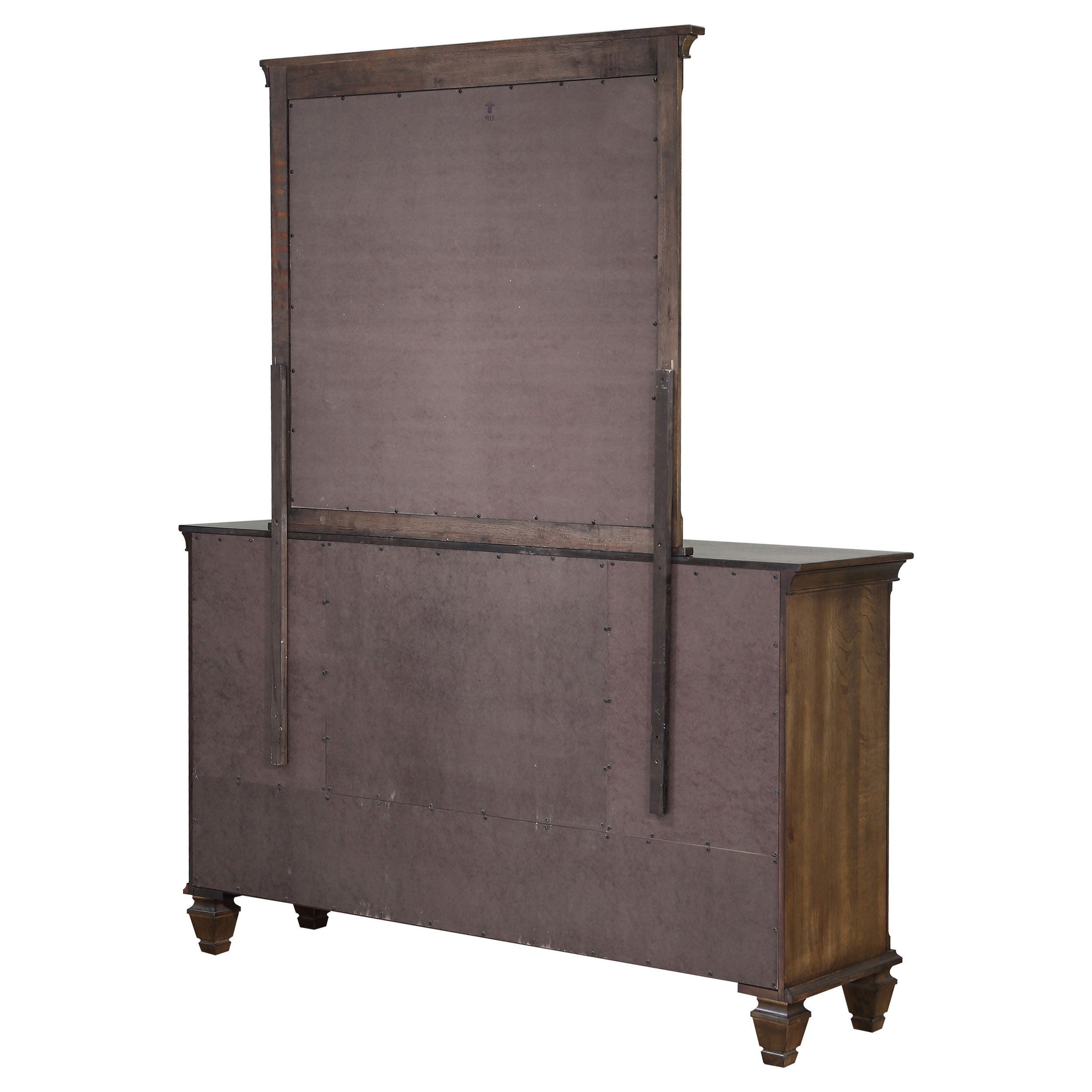 Franco 52-drawer Dresser With Mirror Burnished Oak - MyWaynesHome #