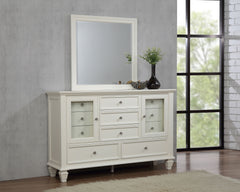 Sandy Beach 11-drawer Dresser With Mirror Cream White - MyWaynesHome #