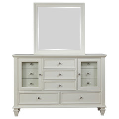 Sandy Beach 11-drawer Dresser With Mirror Cream White - MyWaynesHome #