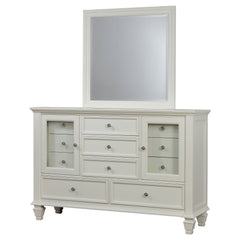 Sandy Beach 11-drawer Dresser With Mirror Cream White - MyWaynesHome #