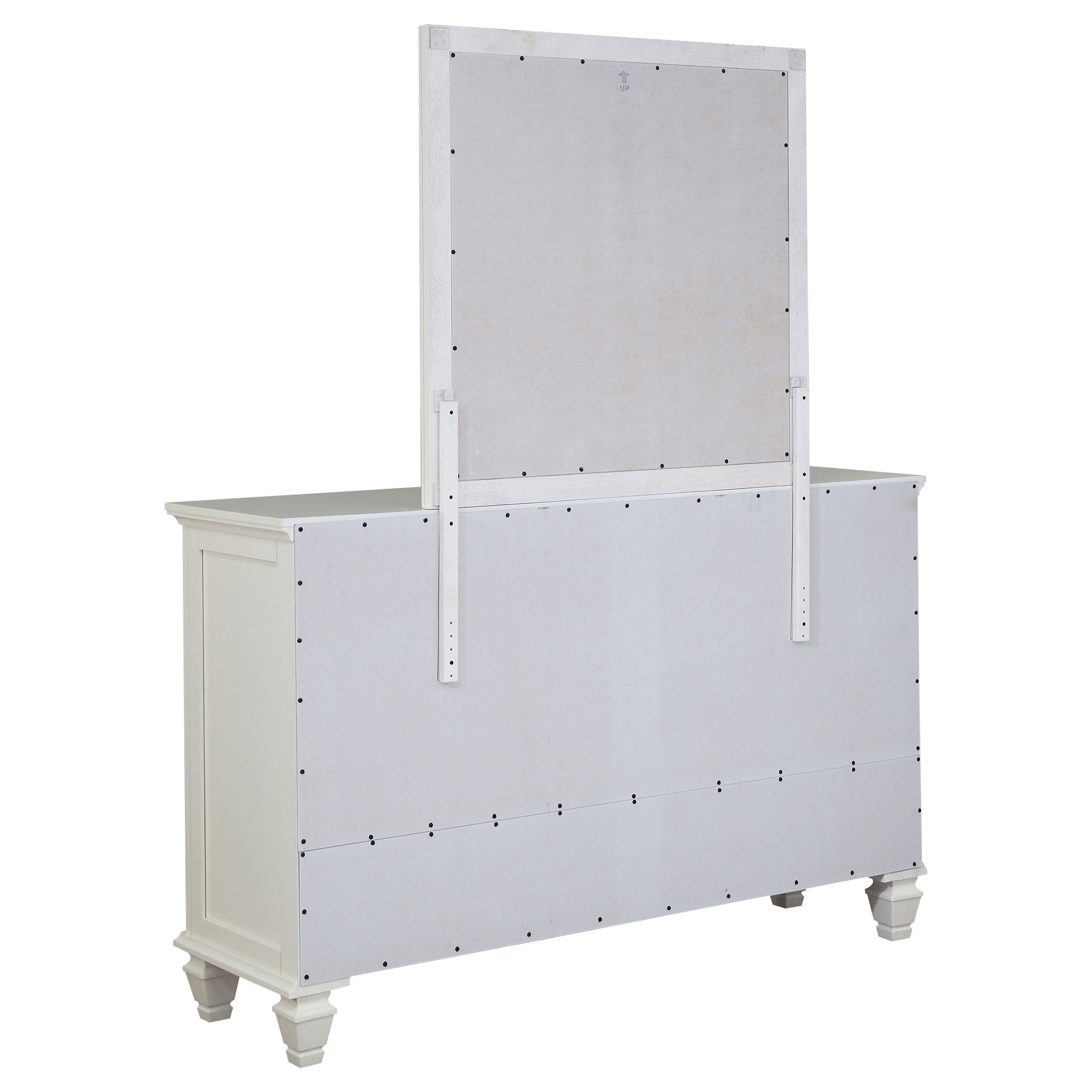 Sandy Beach 11-drawer Dresser With Mirror Cream White - MyWaynesHome #