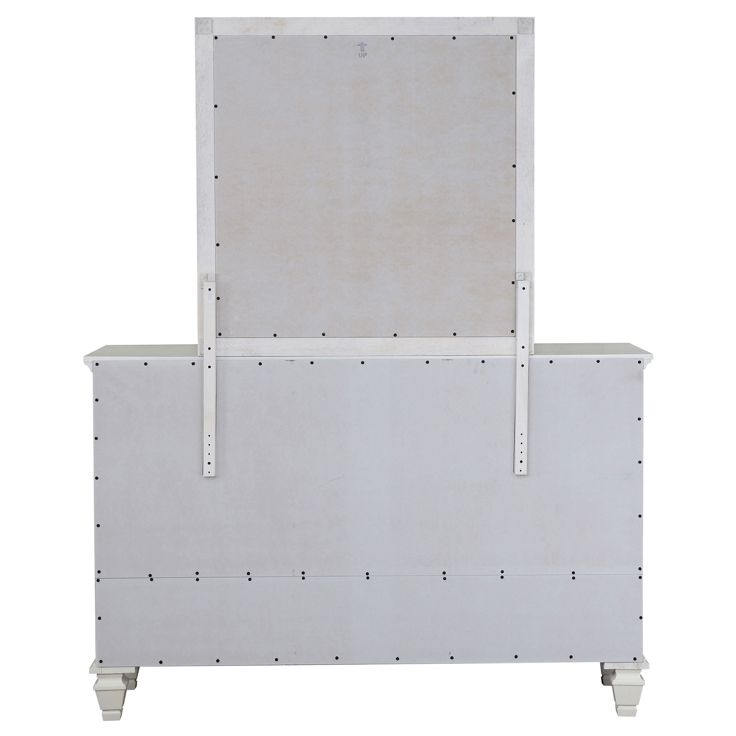 Sandy Beach 11-drawer Dresser With Mirror Cream White - MyWaynesHome #