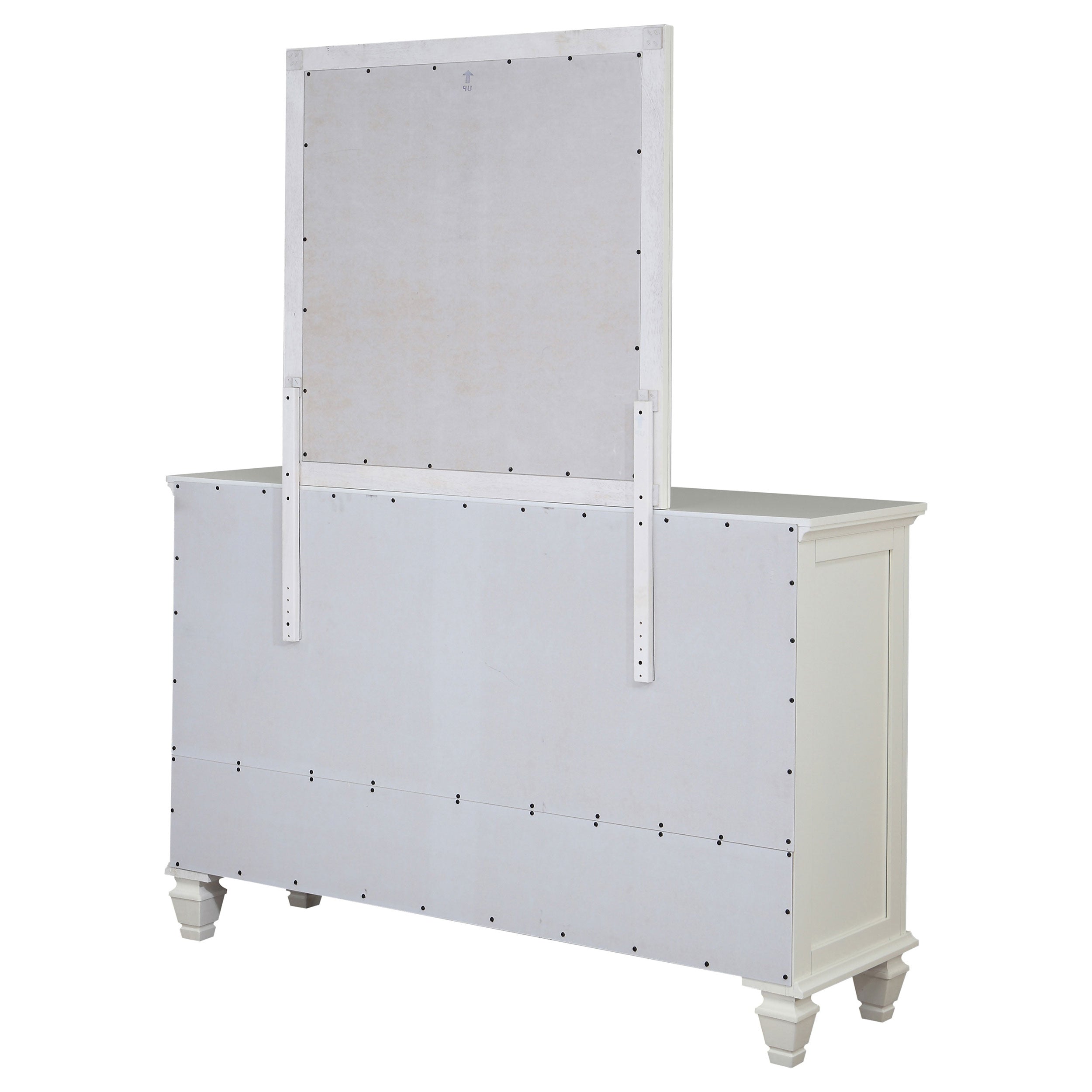 Sandy Beach 11-drawer Dresser With Mirror Cream White - MyWaynesHome #