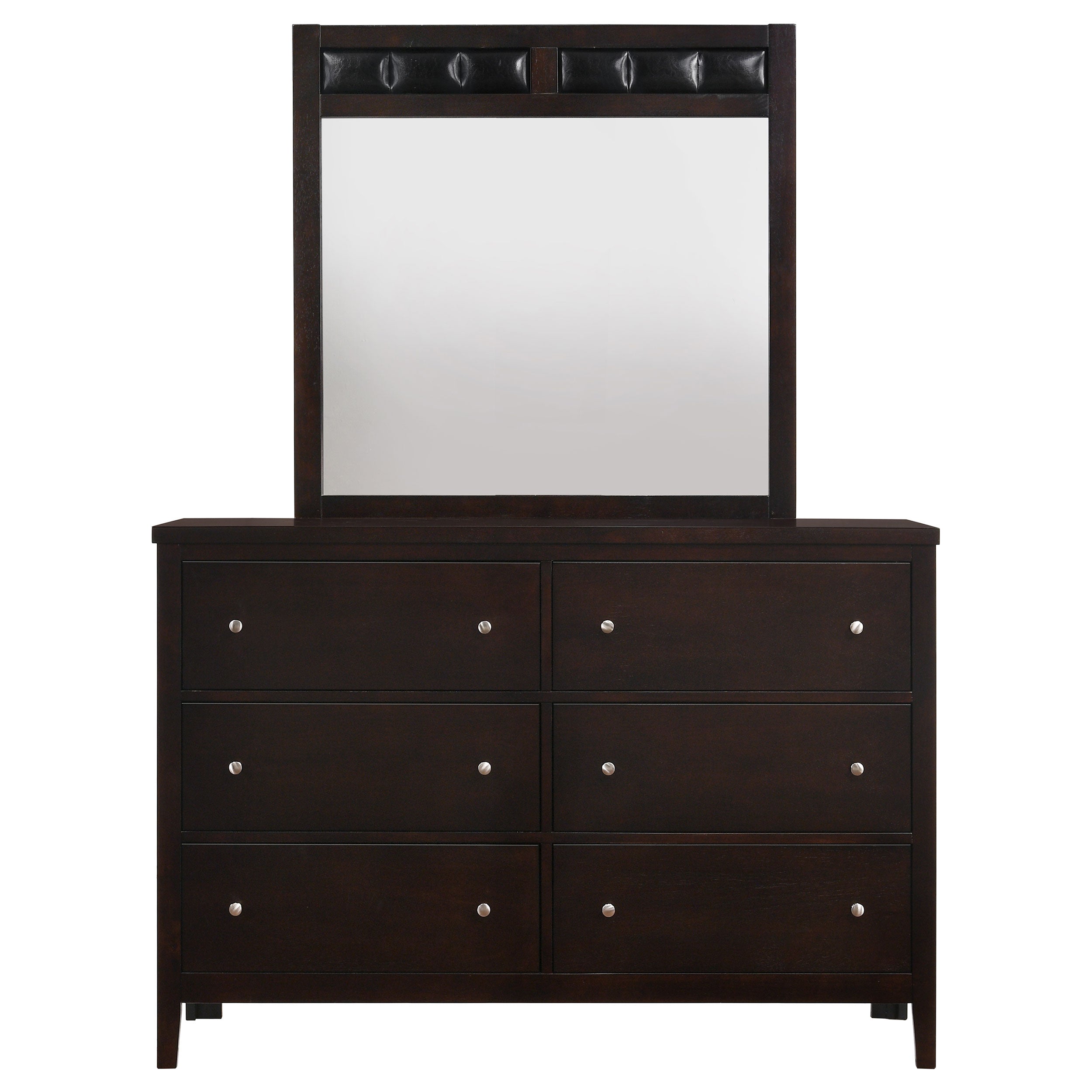 Carlton 6-drawer Dresser With Mirror Cappuccino - MyWaynesHome #