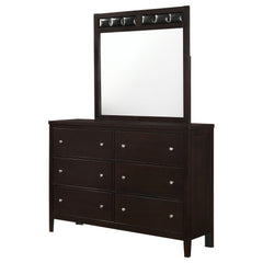 Carlton 6-drawer Dresser With Mirror Cappuccino - MyWaynesHome #