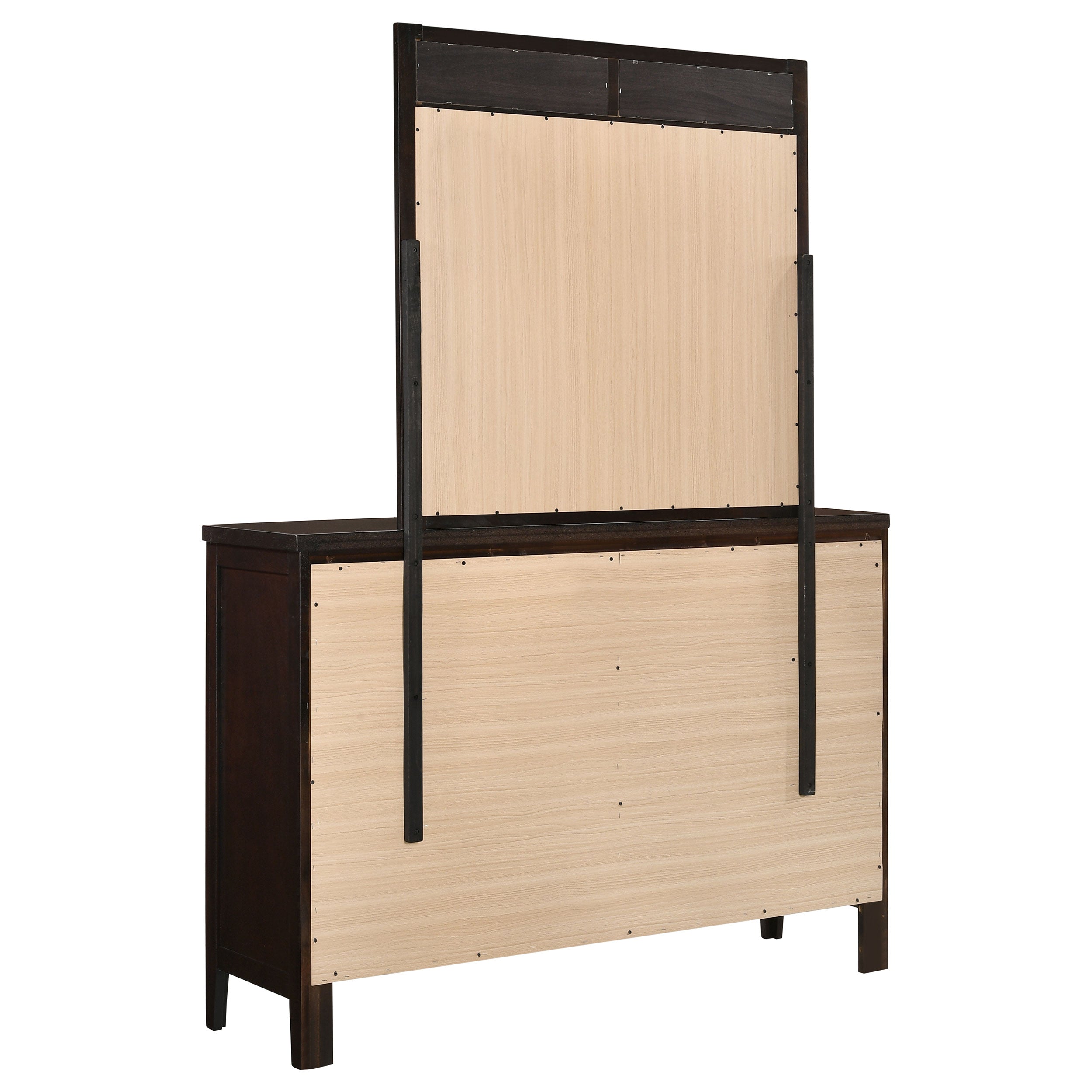 Carlton 6-drawer Dresser With Mirror Cappuccino - MyWaynesHome #