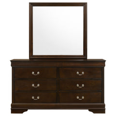 Louis Philippe 6-drawer Dresser With Mirror Cappuccino - MyWaynesHome #