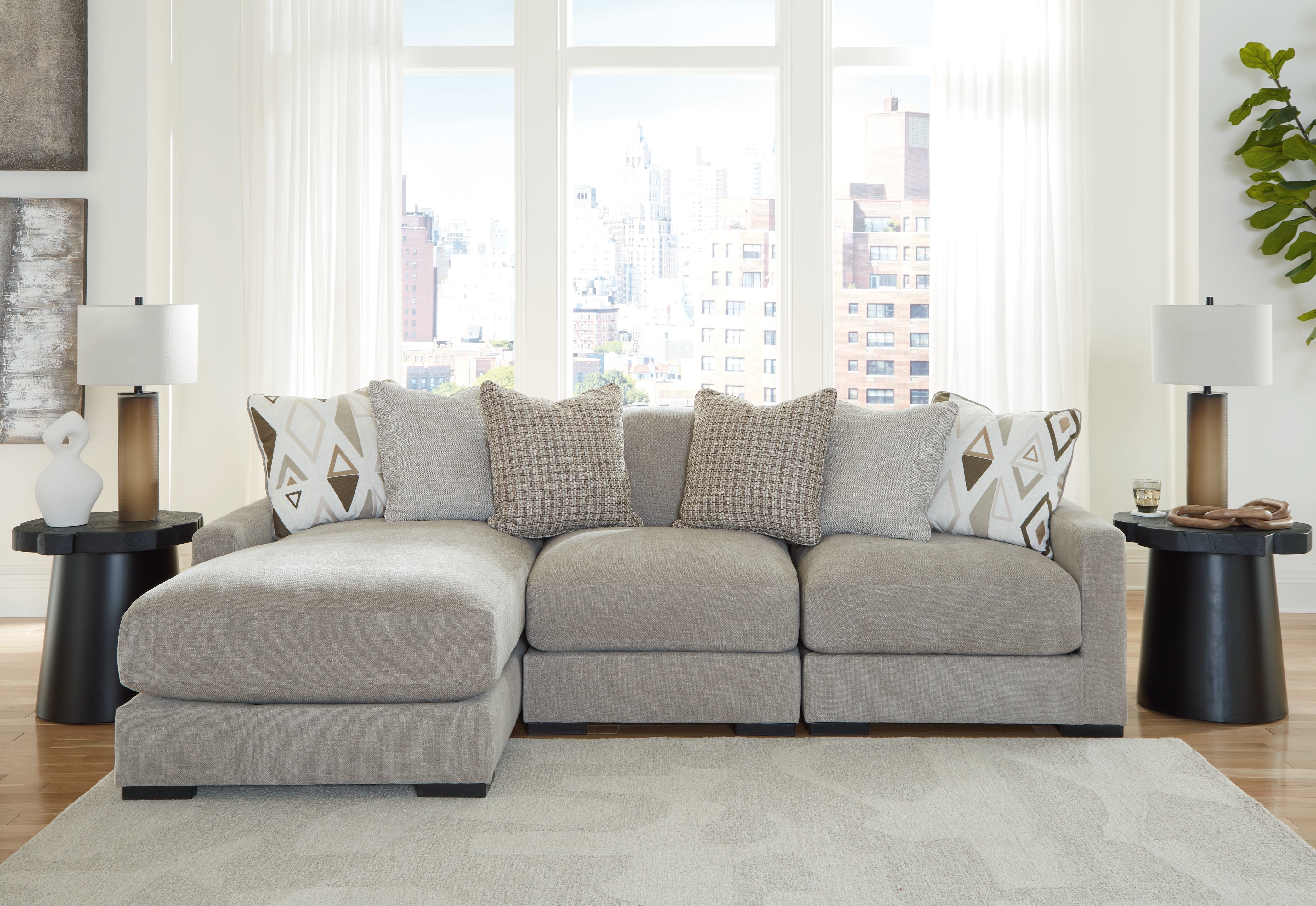 Aslan Court 3-Piece Sofa Sectional with Chaise - MyWaynesHome #