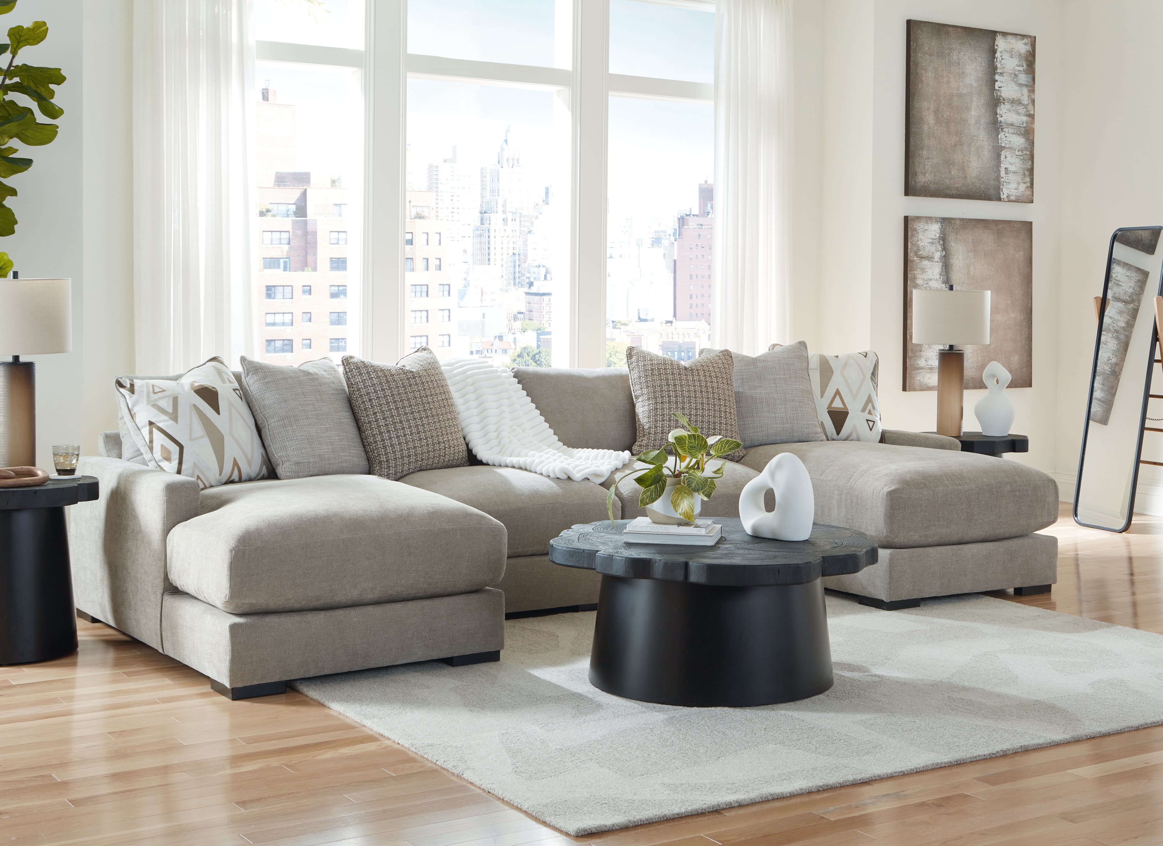 Aslan Court 4-Piece Sofa Pit Sectional - MyWaynesHome #