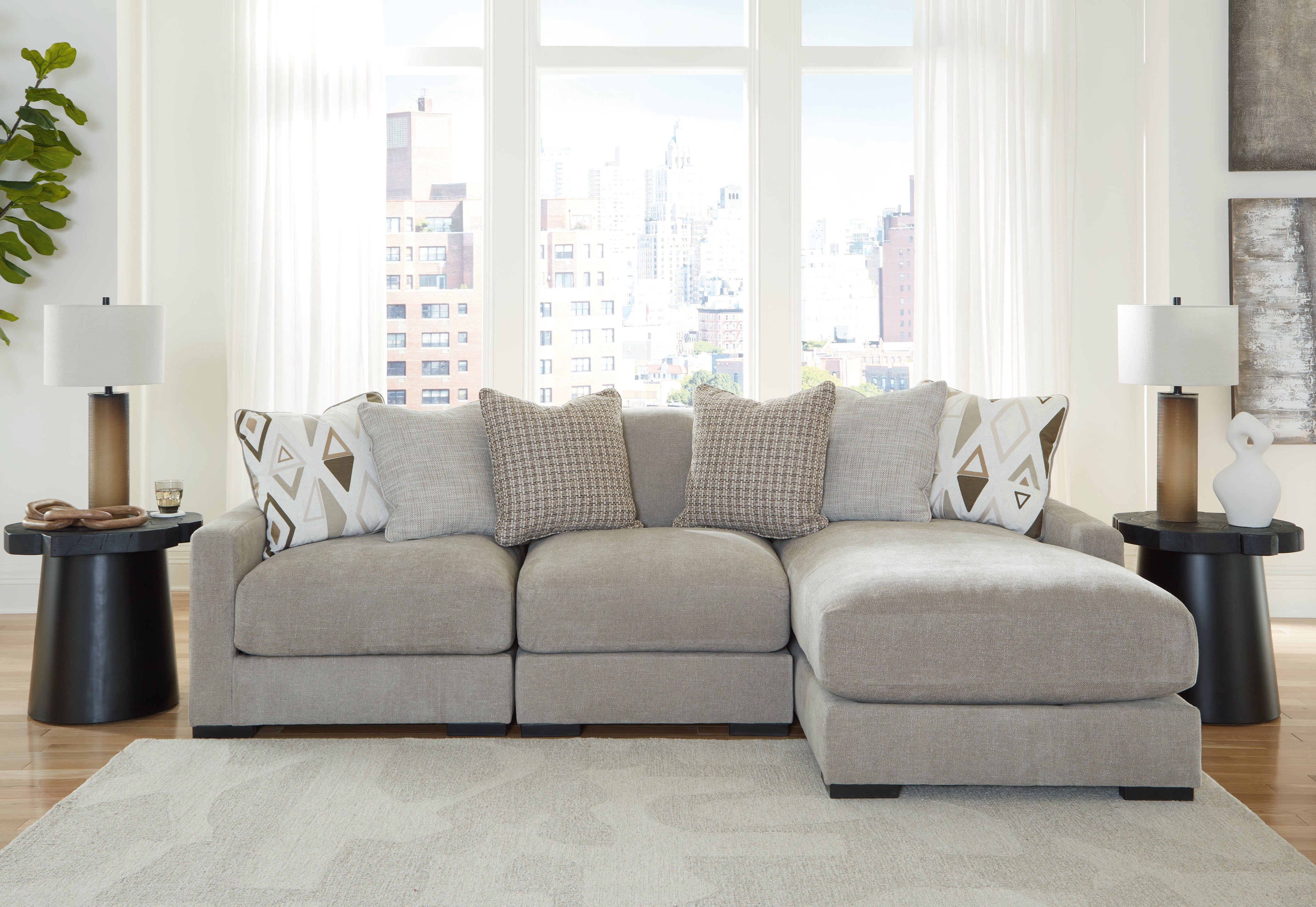 Aslan Court 3-Piece Sofa Sectional with Chaise - MyWaynesHome #