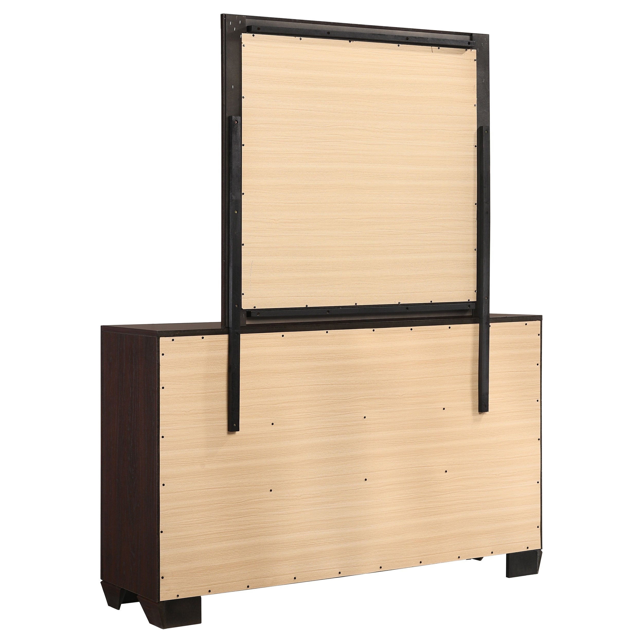 Kauffman 6-drawer Dresser With Mirror Dark Cocoa