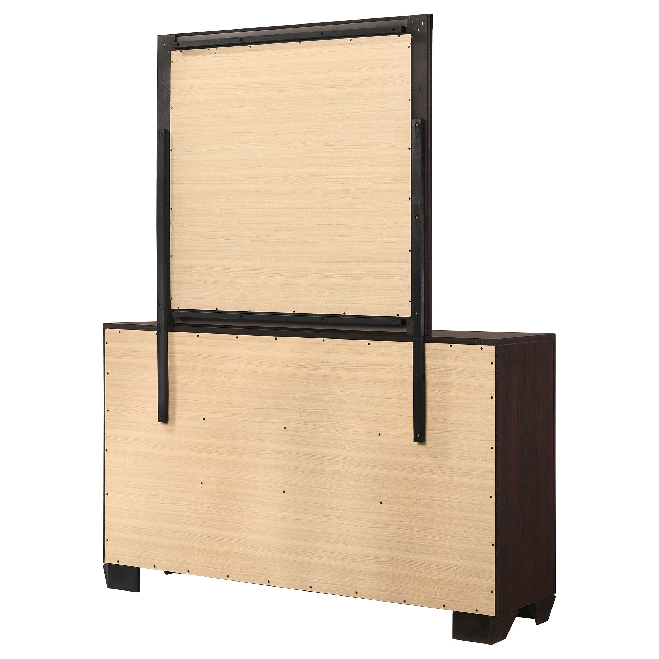Kauffman 6-drawer Dresser With Mirror Dark Cocoa