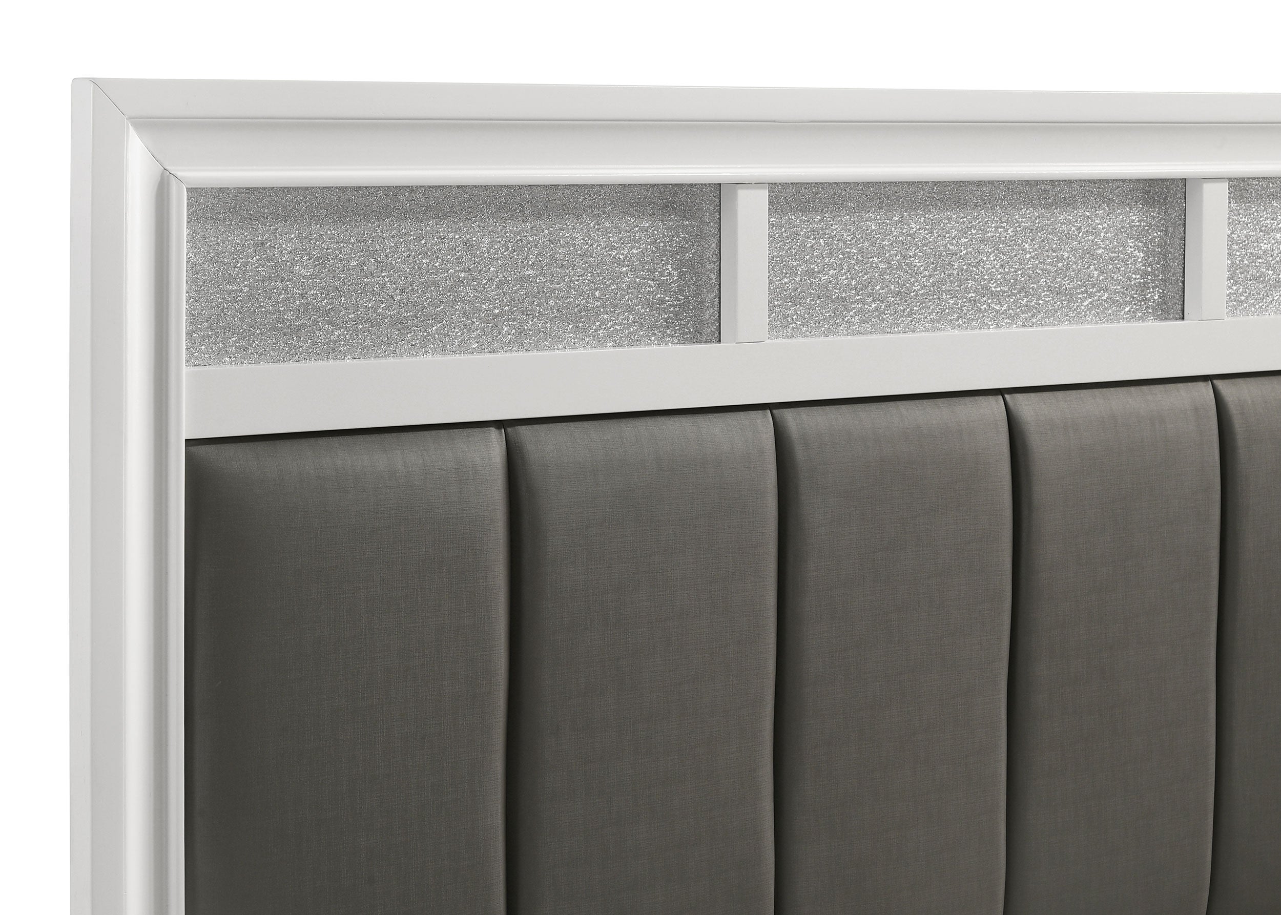 Barzini Wood California King Panel Bed White