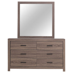 Brantford 6-drawer Dresser With Mirror Barrel Oak