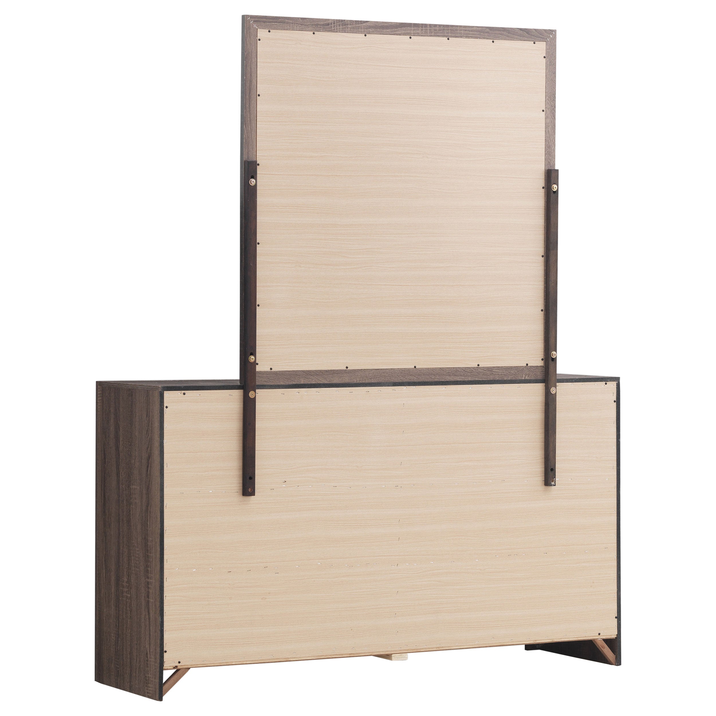 Brantford 6-drawer Dresser With Mirror Barrel Oak