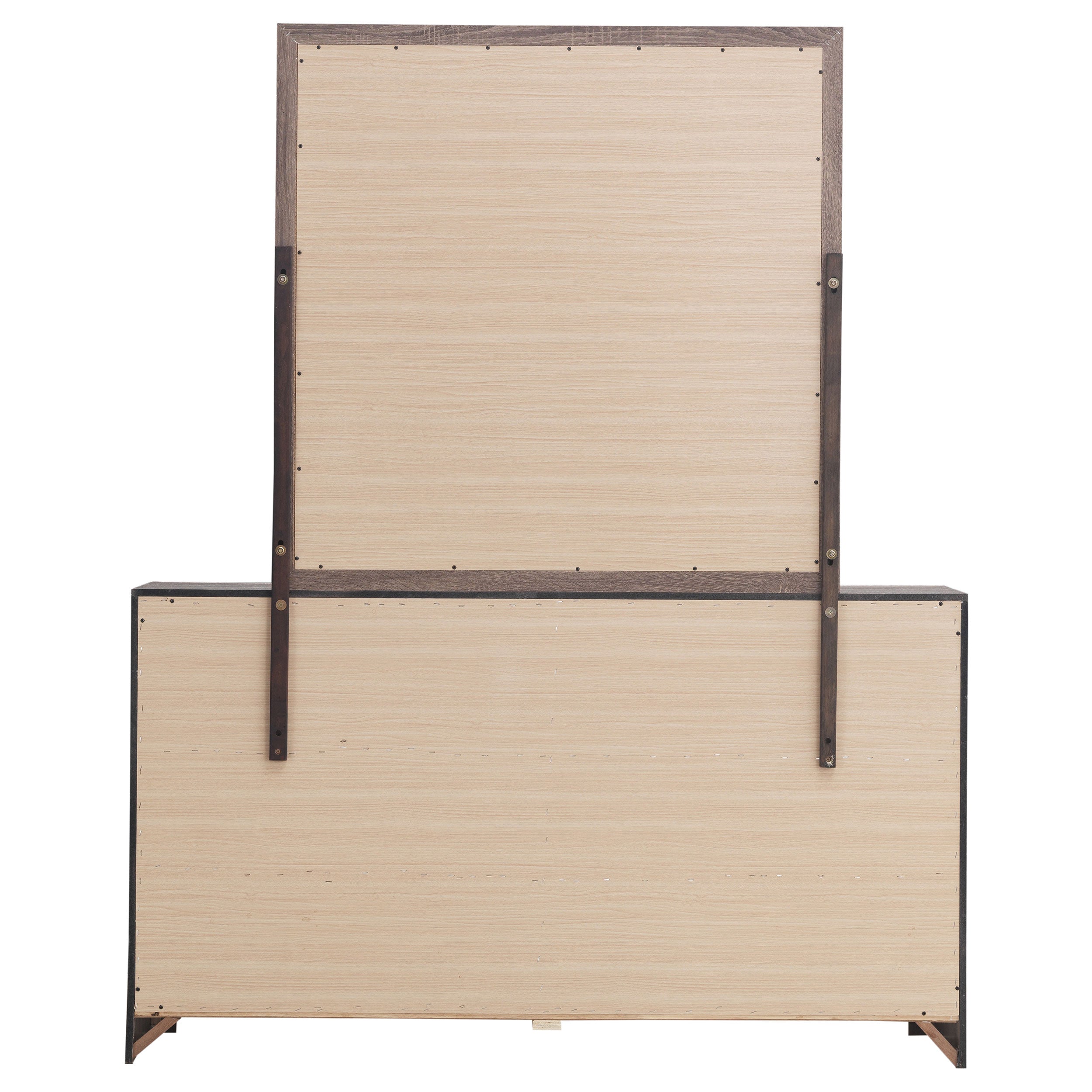 Brantford 6-drawer Dresser With Mirror Barrel Oak