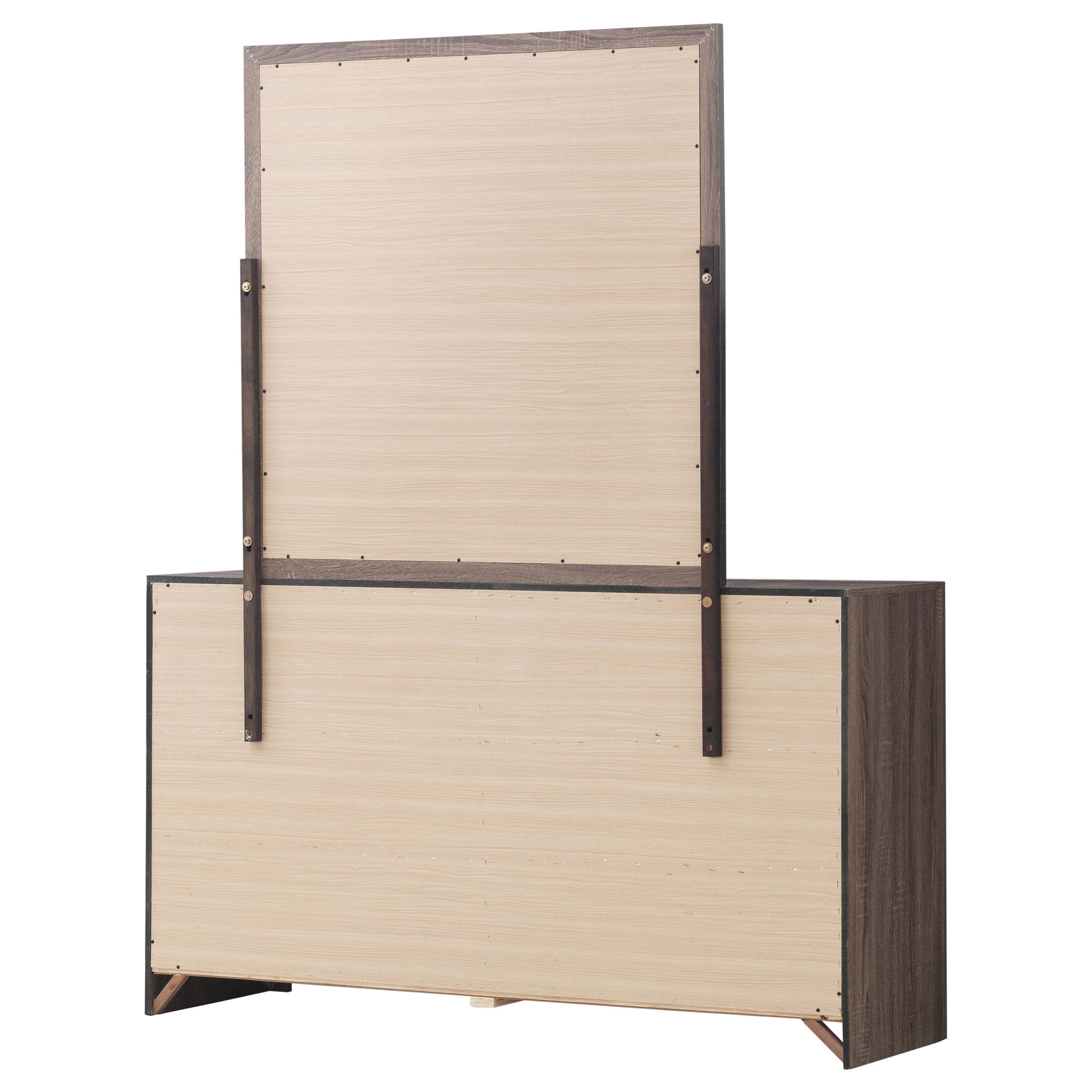 Brantford 6-drawer Dresser With Mirror Barrel Oak