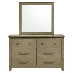 Hazlewood 6-drawer Bedroom Dresser With Mirror Vineyard Oak
