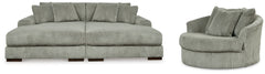 Lindyn Super Chaise with Oversized Swivel Chair