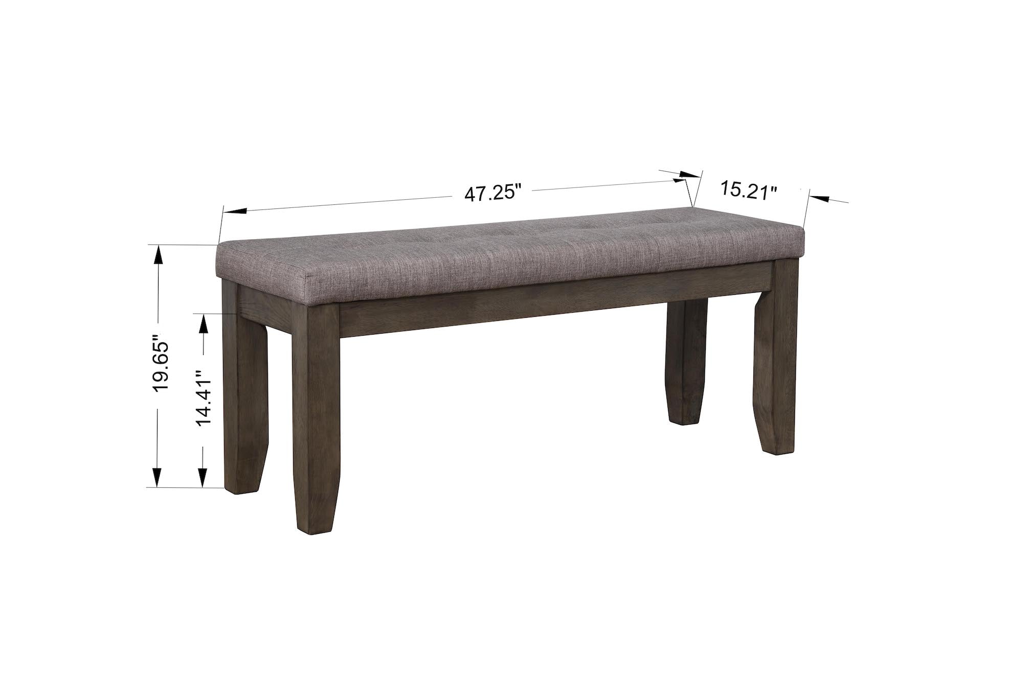 Bardstown Gray Dining Bench - MyWaynesHome #