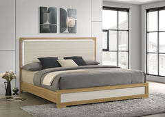 Hyland Eastern King Panel Bed Led Headboard Natural