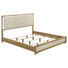 Hyland Eastern King Panel Bed Led Headboard Natural