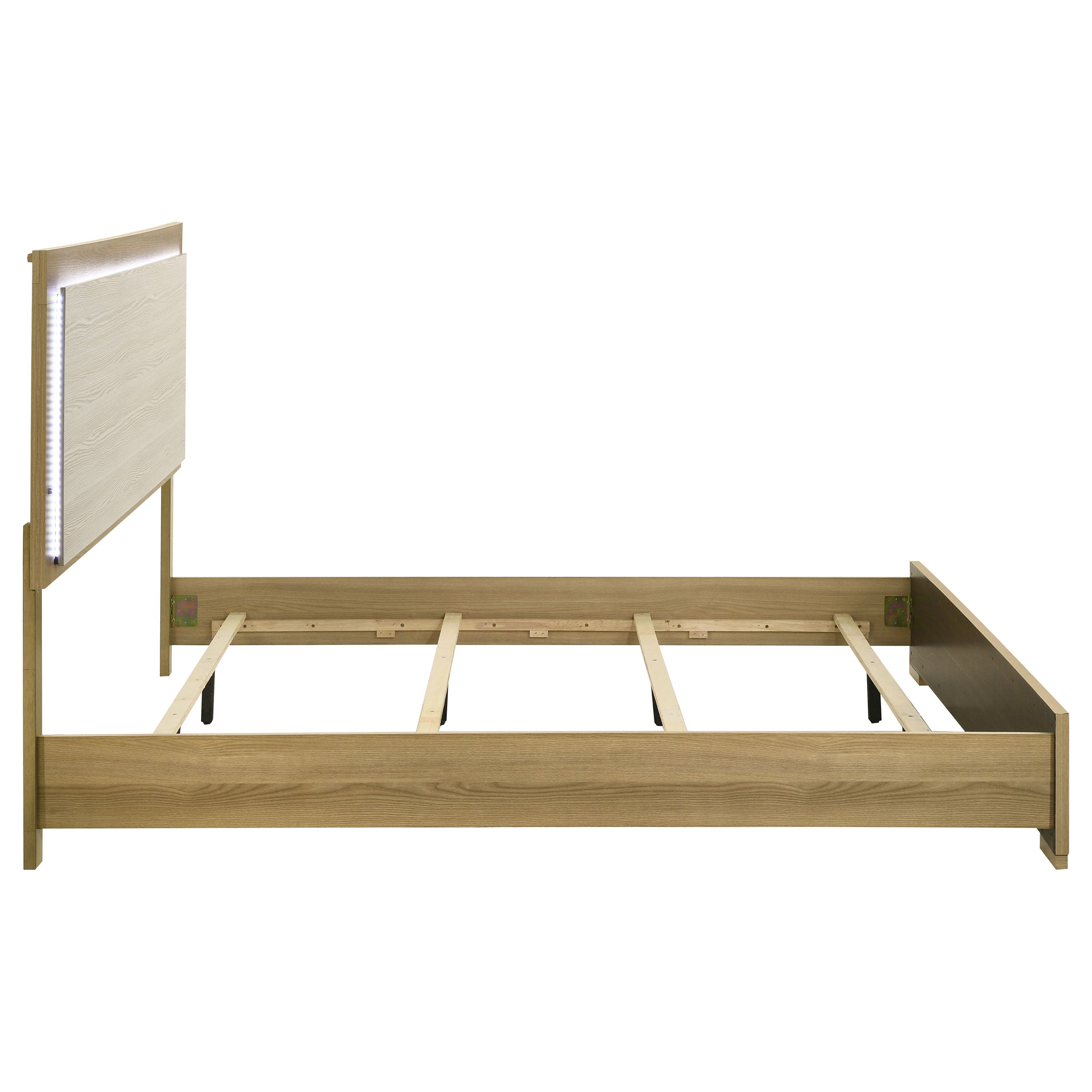 Hyland Eastern King Panel Bed Led Headboard Natural