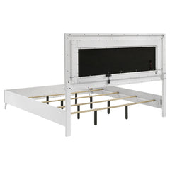 Cassia 5-piece Eastern King Led Bedroom Set White High Gloss