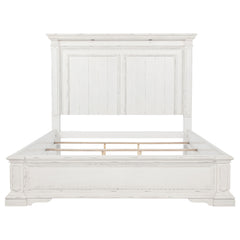 Mckinney Eastern King Led Light Panel Bed Vintage White