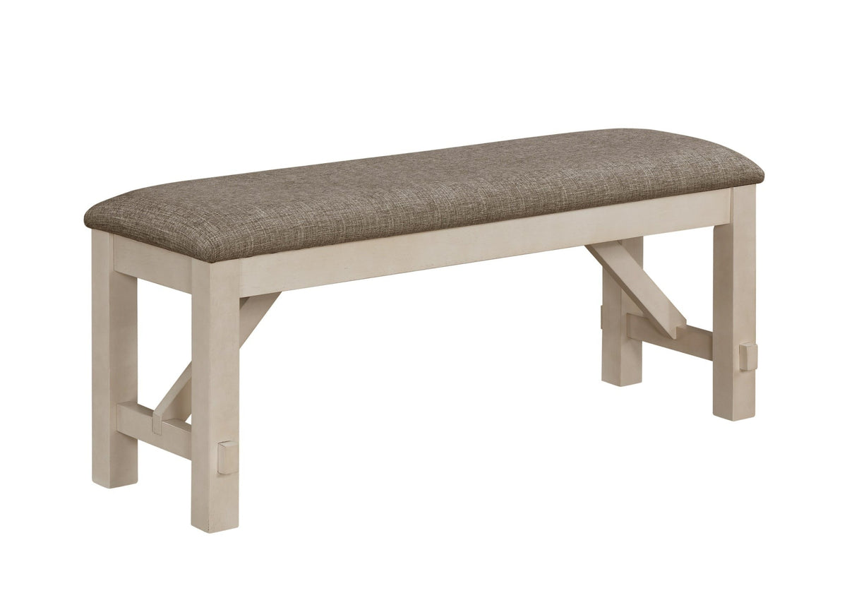 Maribelle Chalk/Gray Dining Bench - MyWaynesHome #