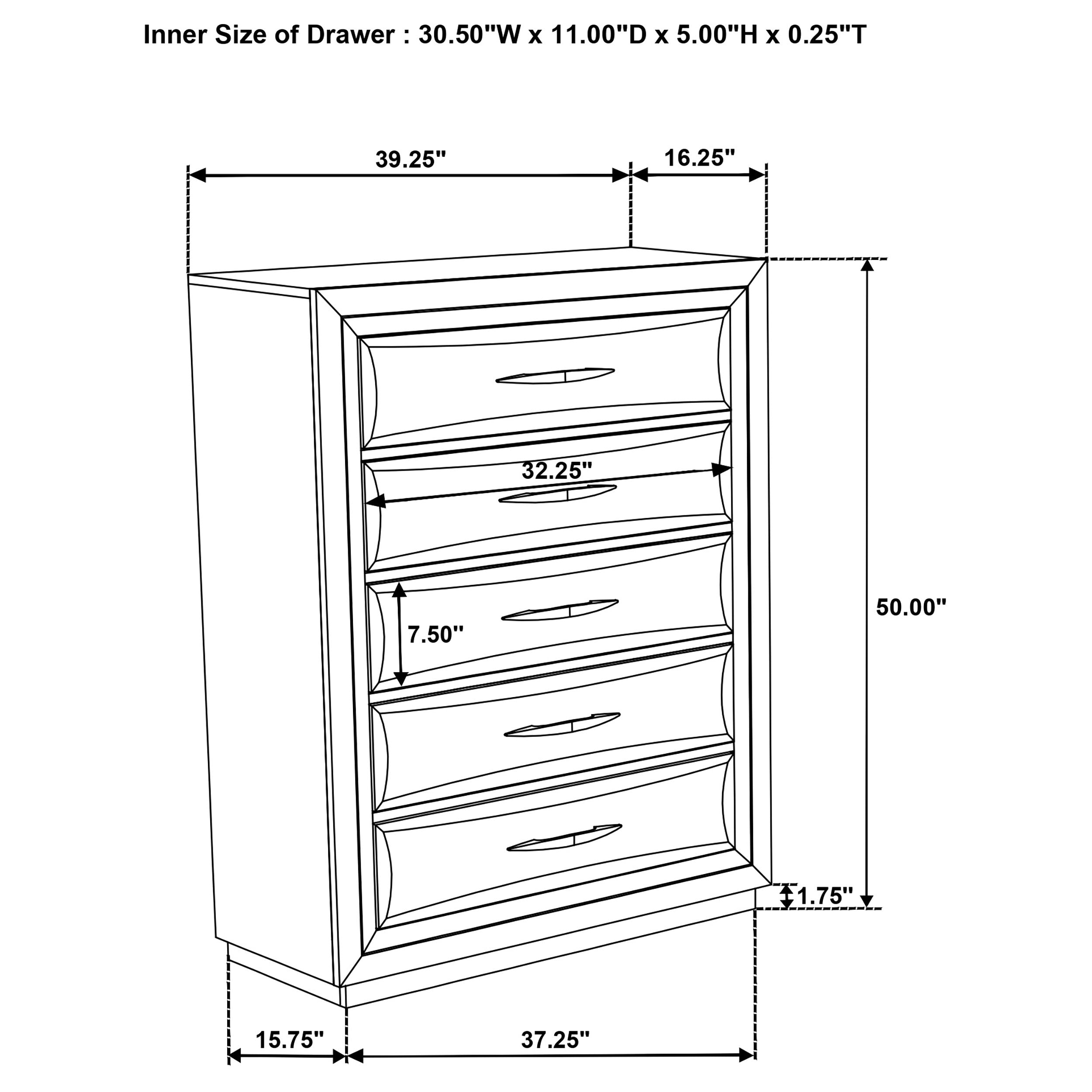 Atlas 5-piece Eastern King Bedroom Set Dark Oak