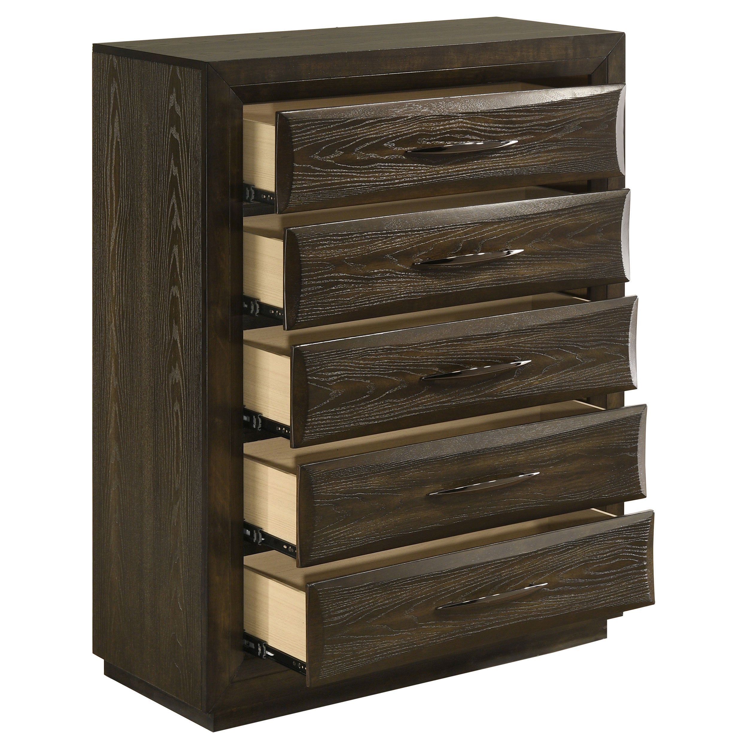 Atlas 5-drawer Bedroom Chest Of Drawers Dark Oak