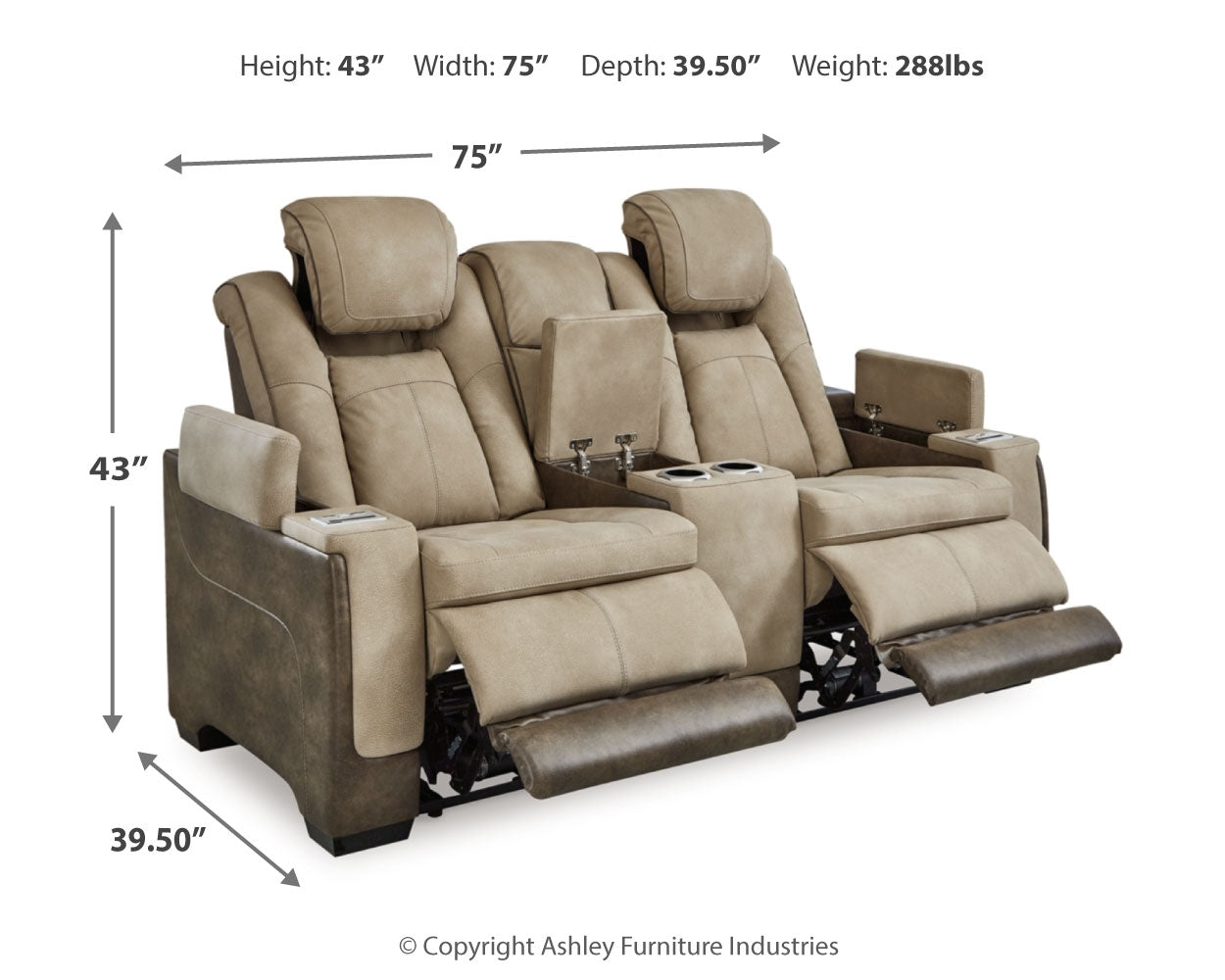 Next-Gen DuraPella Power Reclining Loveseat and Power Recliner