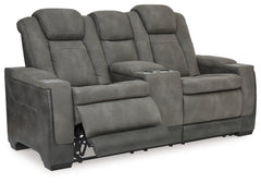 Next-Gen Durapella Power Reclining Loveseat with Console