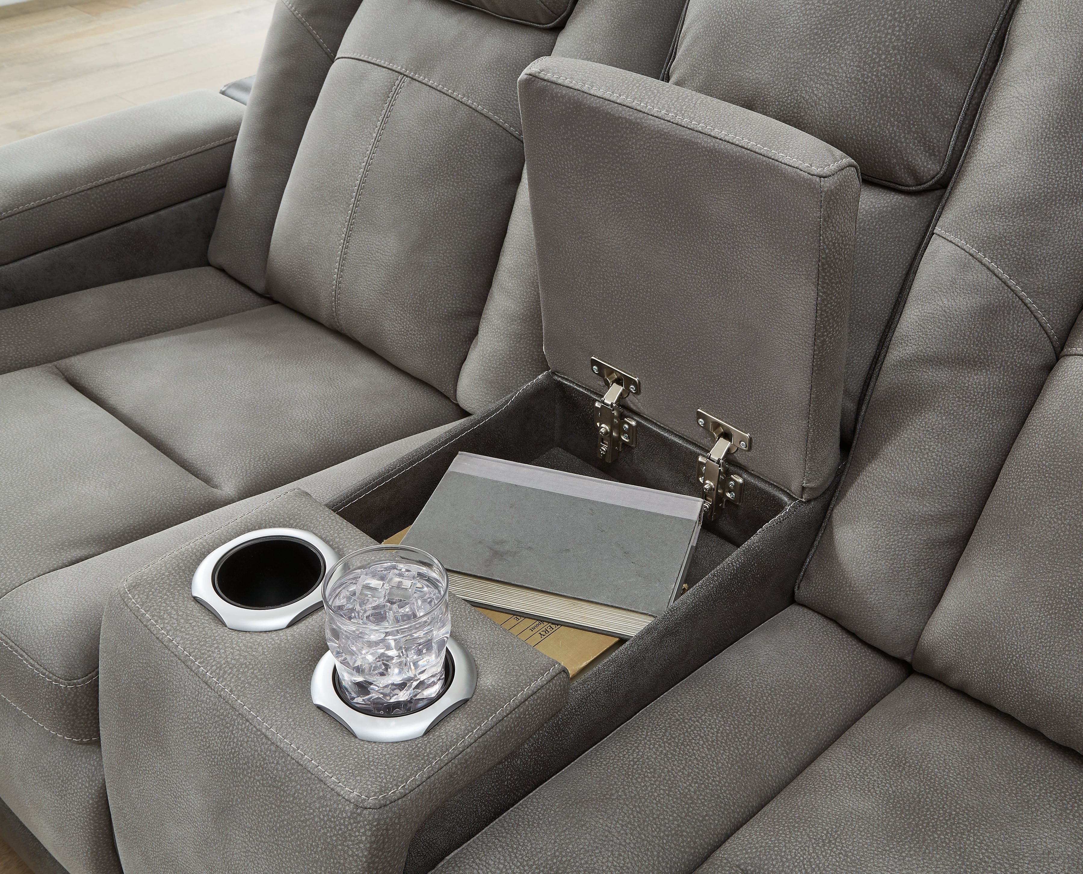 Next-Gen Durapella Power Reclining Loveseat with Console