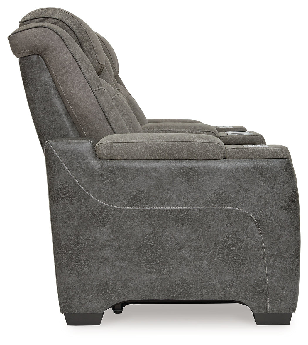 Next-Gen Durapella Power Reclining Loveseat with Console
