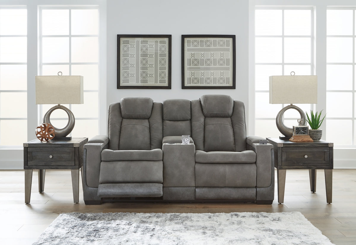 Next-Gen Durapella Power Reclining Loveseat with Console