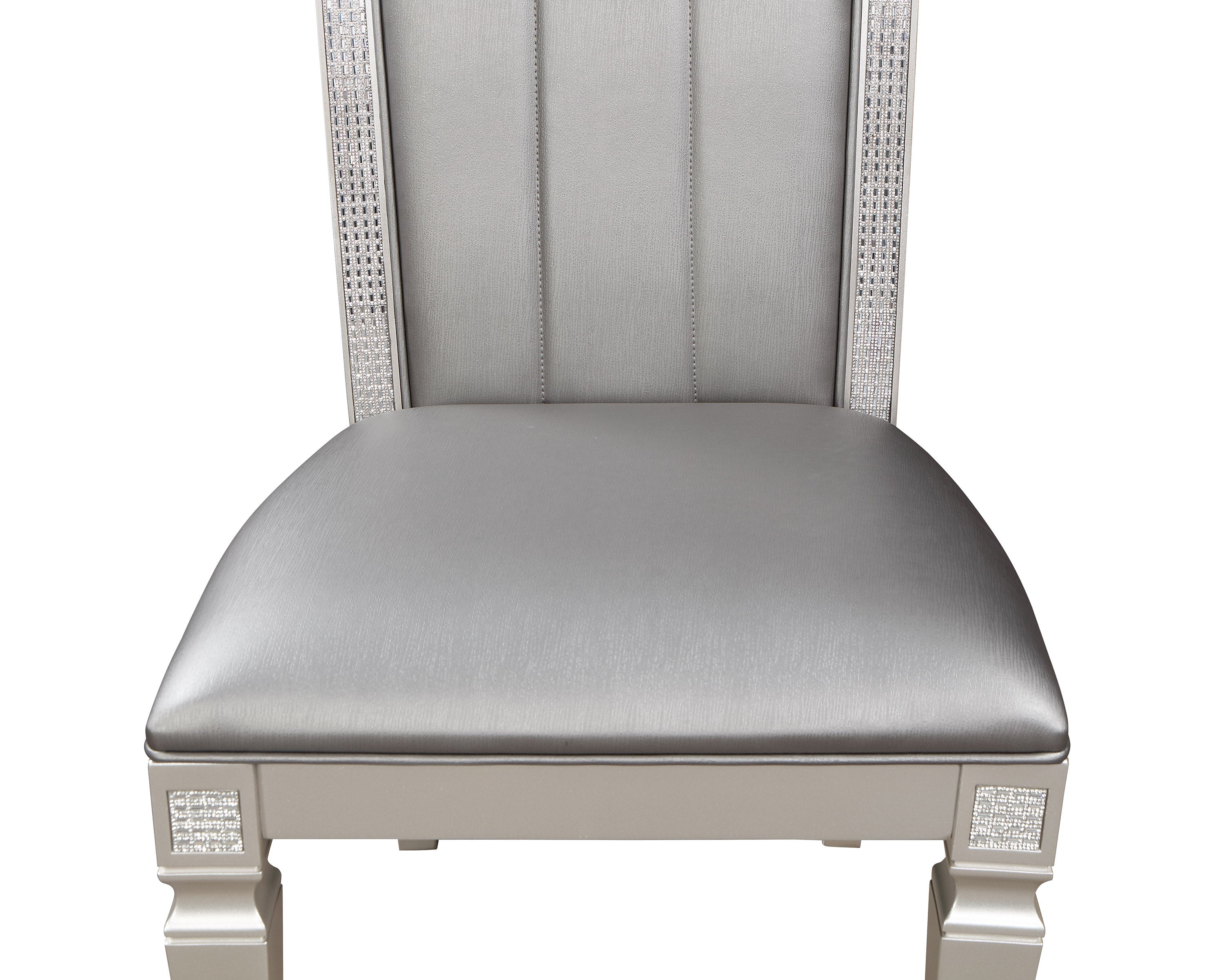 Klina Silver Champagne Double Pedestal Dining Set - MyWaynesHome #